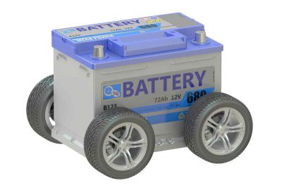 El-køretøjsbatteri med hjul. Batteri. Kørestøj. hjul. el-kørestol.